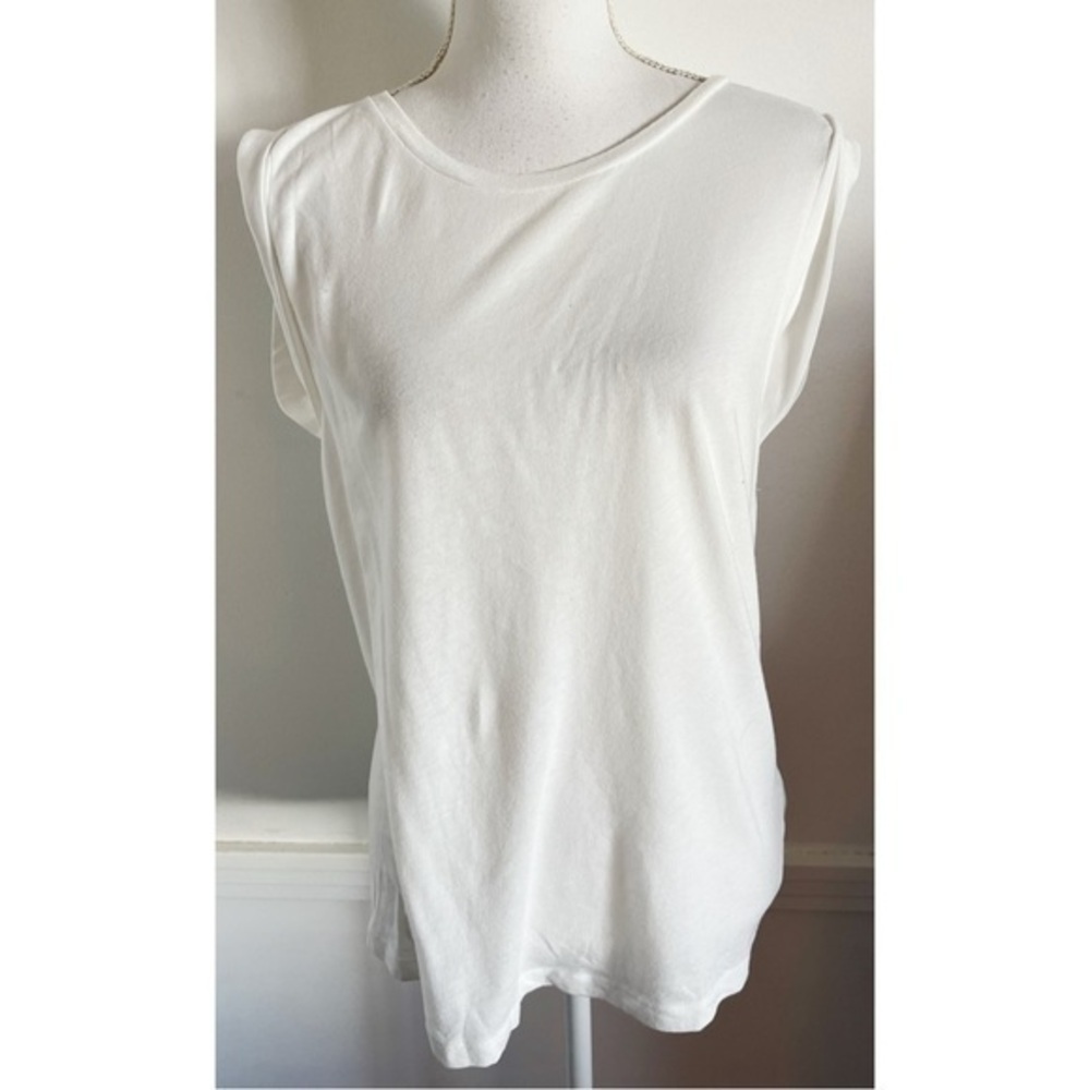 J. Crew • Solid White Sleeveless Tank Top